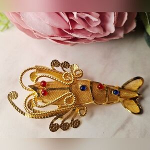 Vintage 80s Quirky Lobster Brooch/Pin